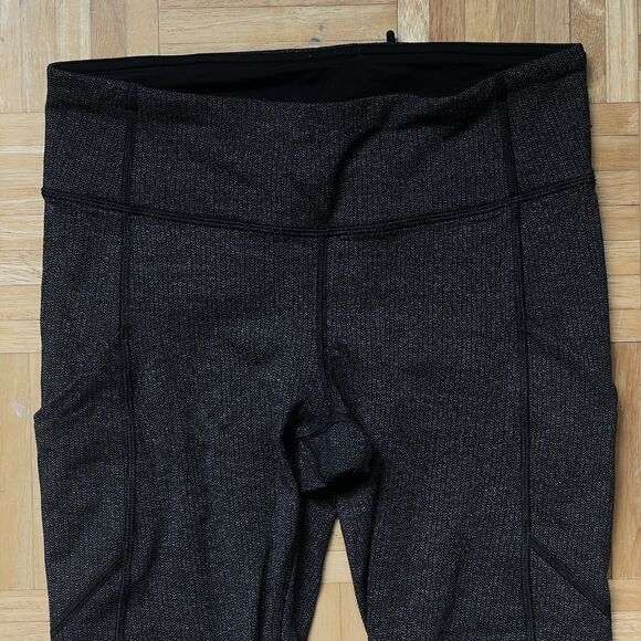 Lululemon Speed Tight V Leggings Womens Size 6  High Rise Grey Herringbone - Picture 3 of 10
